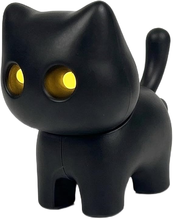 Meowing Black Cat Keychain