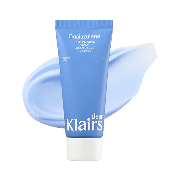 DearKlairs Blue Calming Cream - Face Moisturizer for Redness Relief, 2.11oz