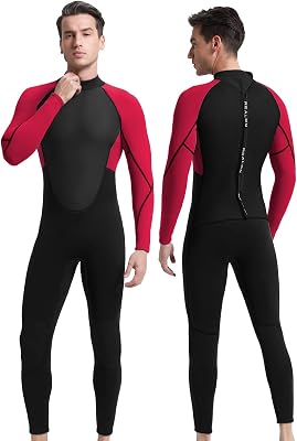 Full Mens Womens Wetsuit 3mm Neoprene Diving Scuba Swimming Thermal Wet Suits FrontBack Zipper Cold Water Warm Swimsuit