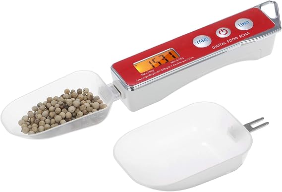 Spoon Scale, Digital Spoon Scale Electronic Measuring Spoon Scale Household Kitchen Spoon Scale Food Scale with Tare Function Capacity 0.05g to 500g
