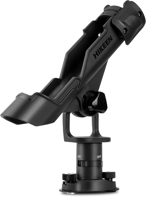 Boosteady Kayak Fishing Rod Holder, Fishing Boat Rod Holder for Track Mount / Deck Mount, Fishing Rod Holders for Boat, 360 Degree Adjustable Fishing Pole Holders 1 Pack
