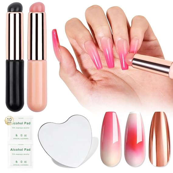 SAVILAND Silicone Ombre Nail Brush 2PCS