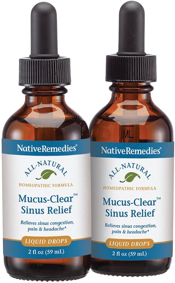 Native Remedies Mucus-Clear Sinus Relief - Sinus Support - 4 Fl Oz, 2 Pack