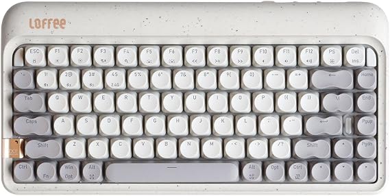 LOFREE Zero ARTZ Mechanical Keyboard, 75% Rechargeable Hot-swappable Keyboards with 3 Types Connection for Windows, Mac OS, Linear Switches/Terrazzo Grey
