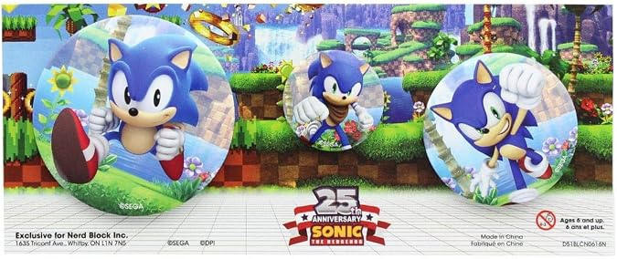 Sonic the Hedgehog 25th Anniversary Button 3 Pack