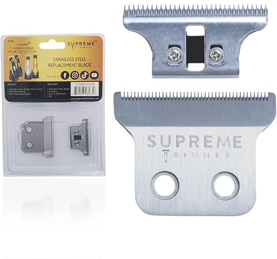 Supreme Trimmer Professional Adjustable Replacement Blade 52100M | Set for ST5200, ST5210, ST5220, T-Shaper | Silver