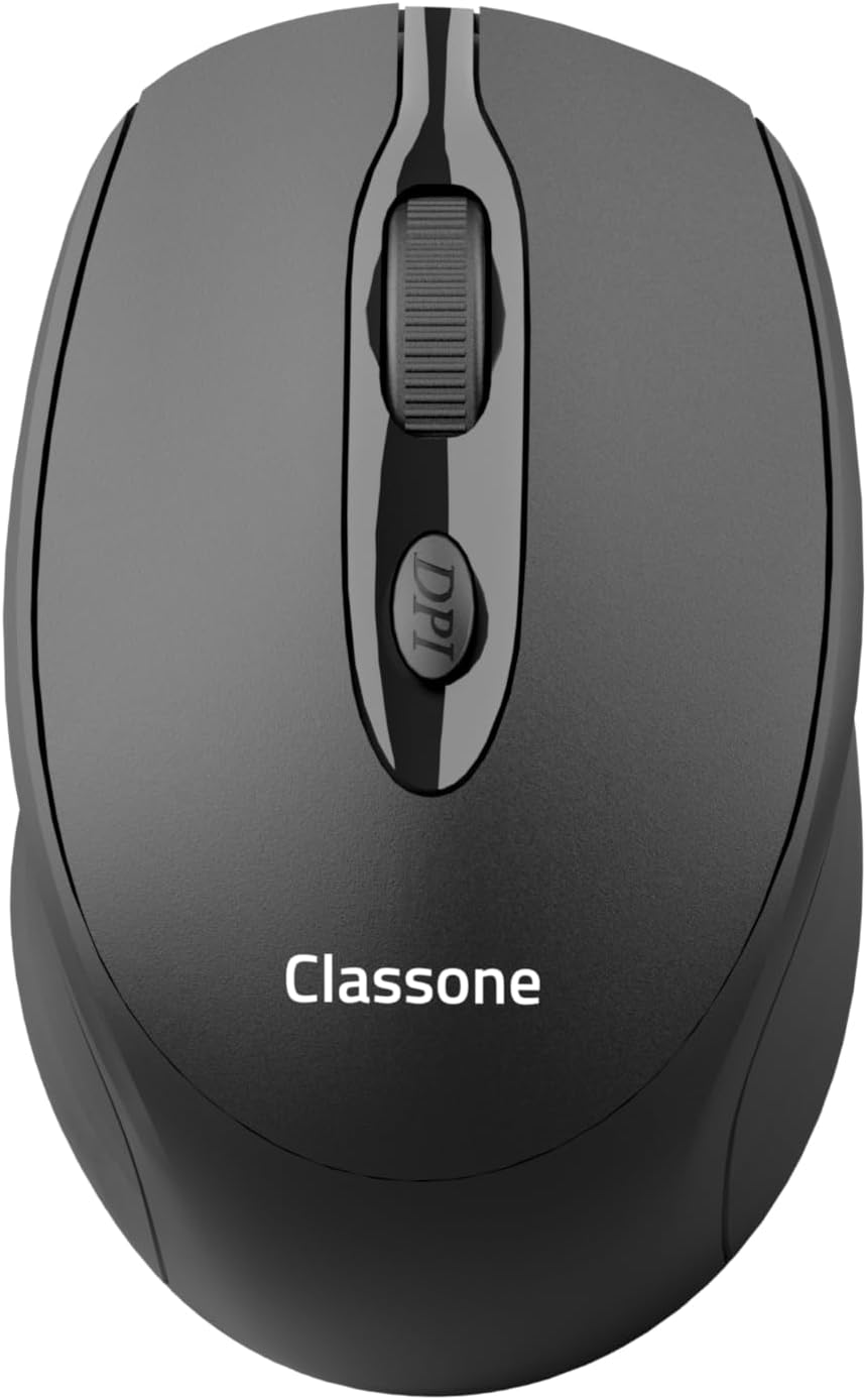 Classone CBT10 Bluetooth + 2.4 Ghz Rechargeable Wireless Mouse - Black