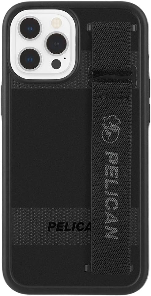 Pelican by Case-Mate Anti-Microbial MIL-STD-810G Military Grade 4.5m Drop Shockproof Hybrid Case Pelican Protector Sling - Black/w Micropel for iPhone 12 / iPhone 12 Pro PP043564