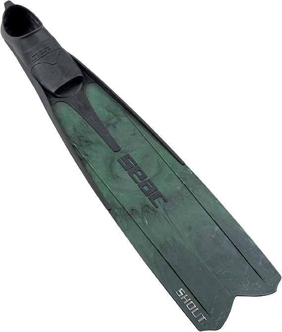 Seac Shout, Long Fins for Scuba Diving, Spearfishing and Freediving, Made in Italy