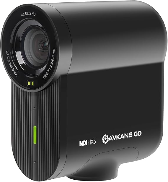 Go 4K Wireless Live Streaming Camera with NDI HDMI USB RTMP Video Outputs, 90 Degree Wide Angle with 9X Zoom, Video Recording Camera for Church, Sport and Creators