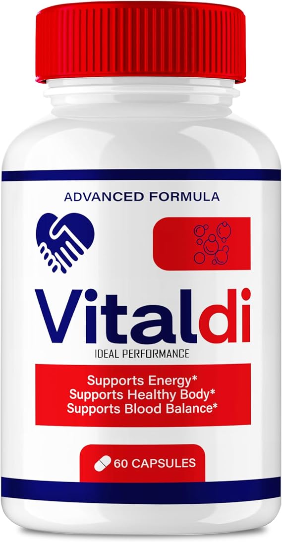 Vitaldi Capsules, Official Vitaldi Advanced Blood Formula Supplement Pills - Maximum Strength, All Natural Healthy Circulation & Stable Levels, Premium Vital-Di Health Reviews (60 Capsules)