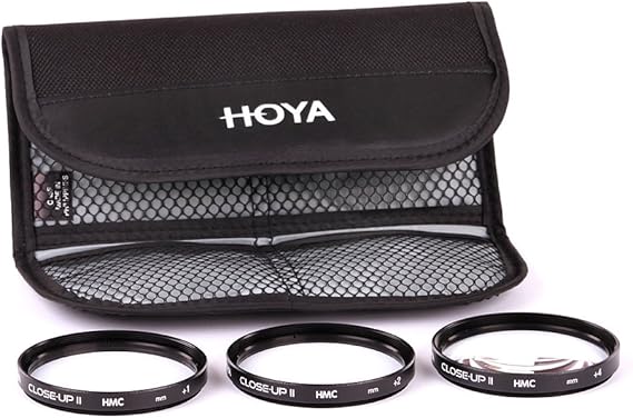 Hoya 49mm Close-UP Diopter Lens Filter Set II +1, +2, and +4 Diopters Included for Close-Up Photography and Anamorphic Lenses Multi-Coated Glass Elements for Superior Optical Performance