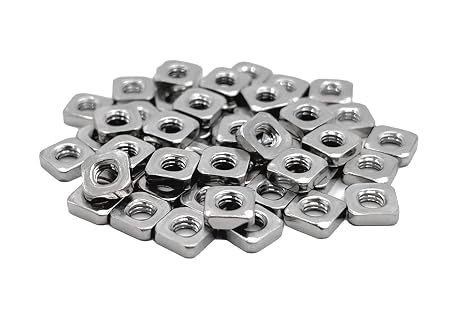 25pcs M3nS - Thin M3 Square Nuts for PRUSA 3D Printers - A2 Stainless Steel - DIN562, Thickness 1.8mm