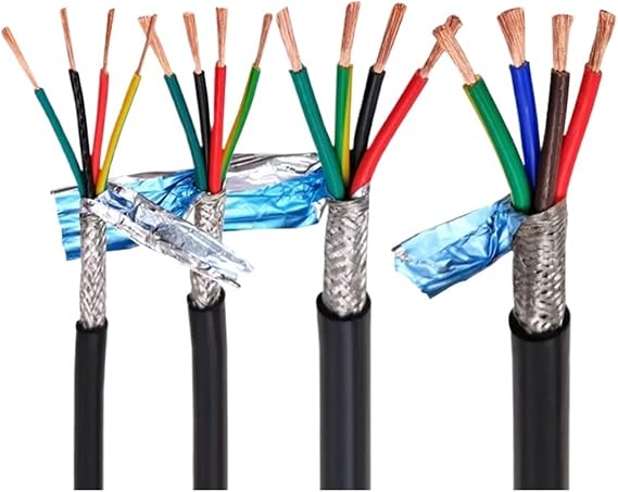 Shielded Wire RVVP Shielded Cable 18AWG 2/3/4/5/8 core 26/24AWG 22AWG/20AWG 10-24 core Shielded Wire Pure Copper RVVP Wire Signal Wire(22 AWG 0.3mm 5meter,16 cores)