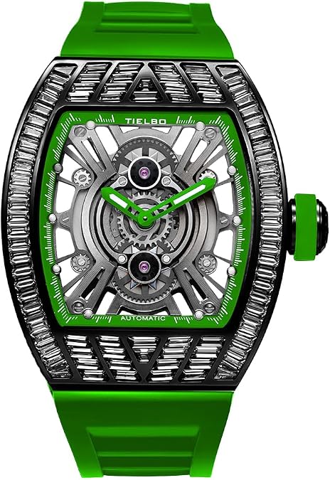 HEMUDU Luxury Crystal Automatic Mechanical Mens Ladies Watches Hollowing Dial Sapphire Wrist Watch Waterproof Man Luminous Hands Watch