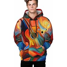 Hoodies For Men Funny 3d Print Graphic Sweatshirt Unisex Pullover With Big Pockets