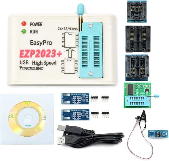 EZP2023+ High-Speed SPI Flash Programmer Plastic Programmer Support 24/25/93/95 EEPROM Bios 25T80 Burning Offline Copy