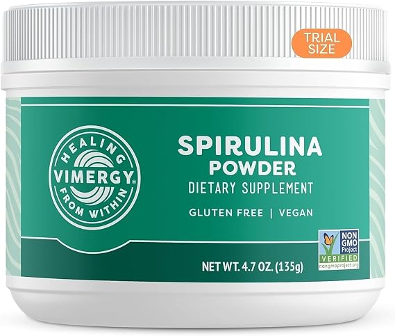 Vimergy Spirulina Powder, Plant Protein, Vegan, 135g, 45 Servings | Daily NutriDense Superfood *, Concentrated Plant Protein, Antioxidant for Immune Health & Cardiovascular Function*
