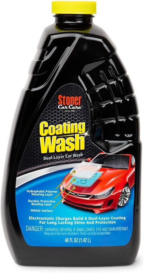 Stoner Car Care 91215 Visible Shine Coating Wash 2-in-1 Car Wash and Car Wax, Carnauba Wax to Polish and Wax Your Car, 48 Fl Oz, Pack of 1