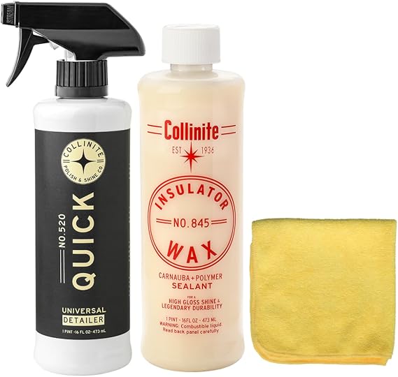 Collinite 520 Quick Detailer and 845 Insulator Wax and Towel Combo