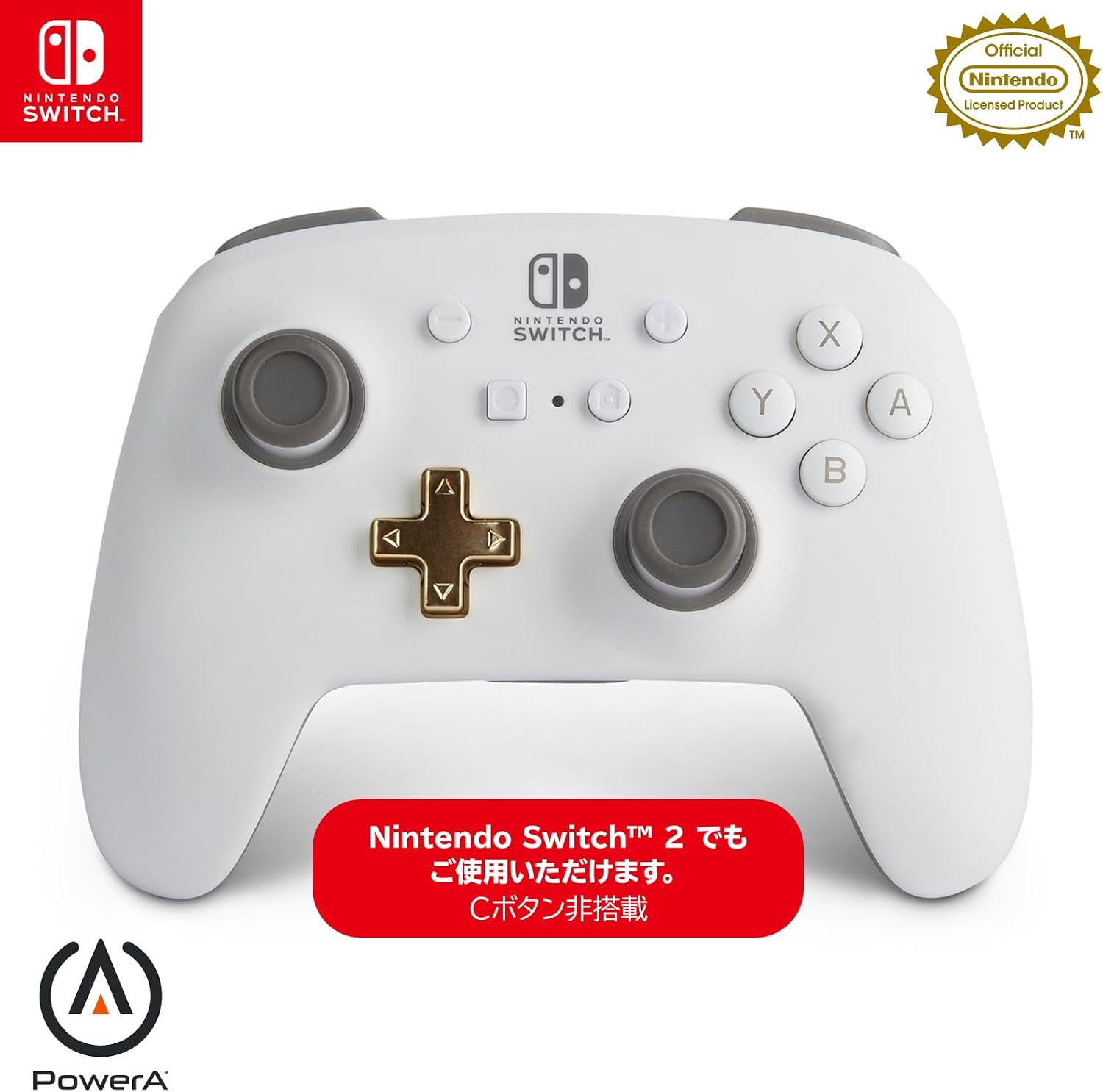 Nintendo Licensed Product PowerA Enhanced Wireless Controller for Nintendo Switch - White Domestic Genuine Product 1518390JP-02