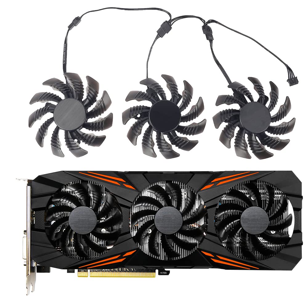 T128010SU 75mm GTX1060 GTX1070 GTX1080 Graphics Card Fans for GIGABYTE AORUS GTX 1060 1070 1080 Ti G1 Gaming GV-N98T GTX 980 970 960 NTITANX GPU