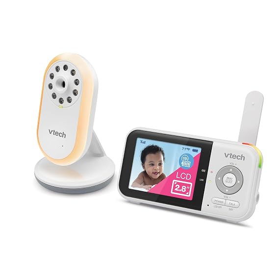 VTech VM3258 2.8" Digital Video Baby Monitor with Night-Light, Two-Way Audio, and Temperature Sensor