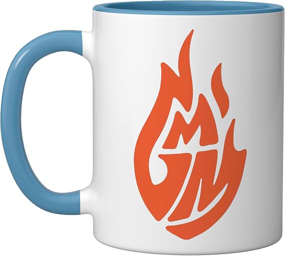 Good Mythical Morning Official Logo Tee Ceramic Mug, Blue/White, 11oz