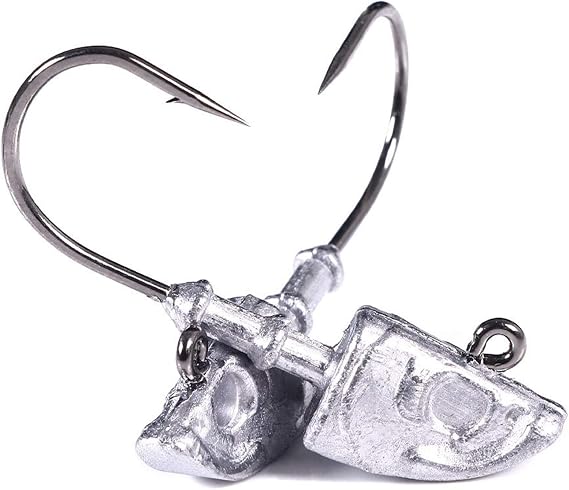 Swimbait Jig Head Saltwater Flats Jig Head Bait Spin Head Jigs Realistic Fish Head Jig Heads 5 Pack