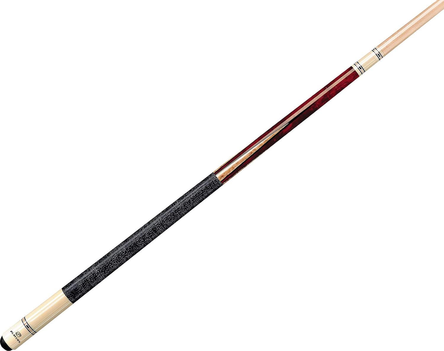 Players C9923 Red Birdseye Inlays Points PoolBilliards Cue Stick