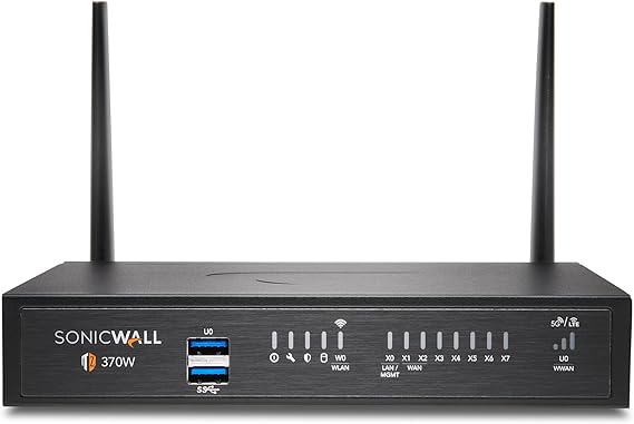 SonicWall TZ370W Wireless TotalSecure | 1YR Advanced Edition | TZ370W Gen7 Firewall with 1 Year Advanced Protection Service Suite | SMB Unit with SD-WAN and Malware Protection 02-SSC-6826