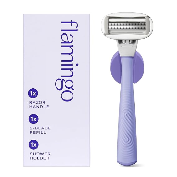 Flamingo Razors for Women - Razor Handle and Blade Refill - Lilac