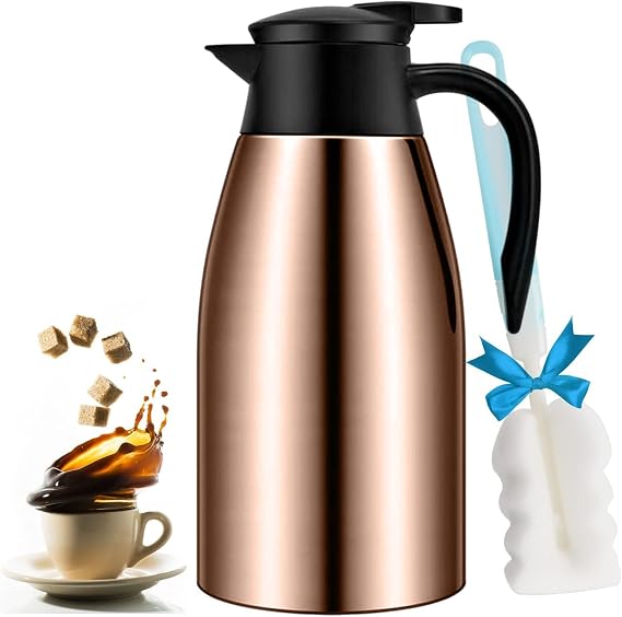 68oz Coffee Carafe Insulated, Airpot Thermal Coffee Carafes for Keeping Hot