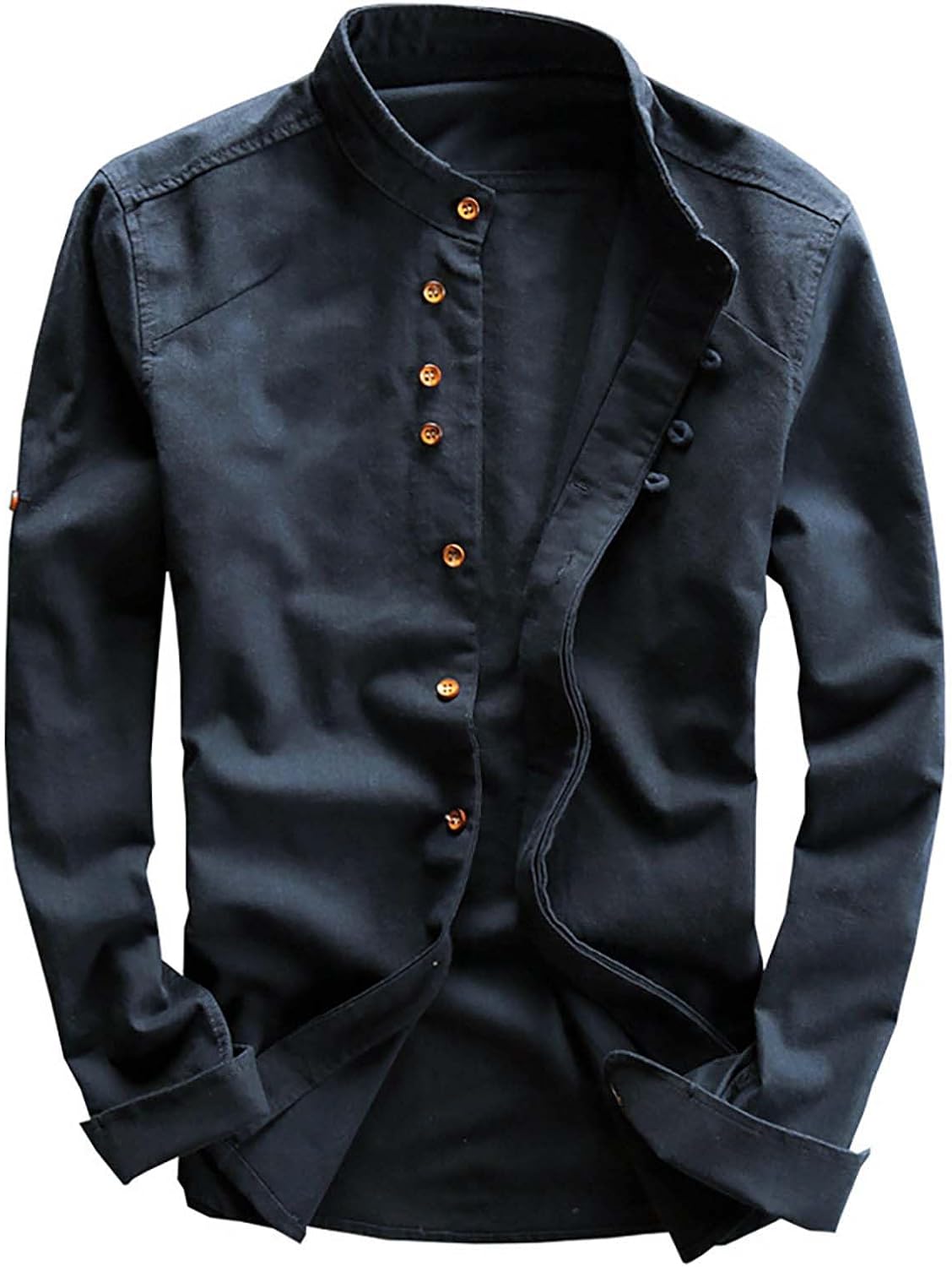 Soulona Men's Katana Japan Style Shirt Teens Cool Button Down Sweatshirt FashionLong Sleeve Crew Neck Tops