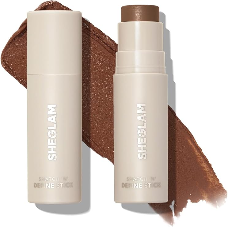 SHEGLAM Snatch 'n' Define Cream Contour Stick Long Lasting Highly Pigmented Sweat Proof Face Bronzer Makeup - Camel Suede