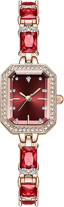 ADSBIAOYE Women's Watches Luxury Square Vintage Diamond Dress Watch Fashion Ladies Crystal Bracelet Waterproof Quartz Wrist Watch