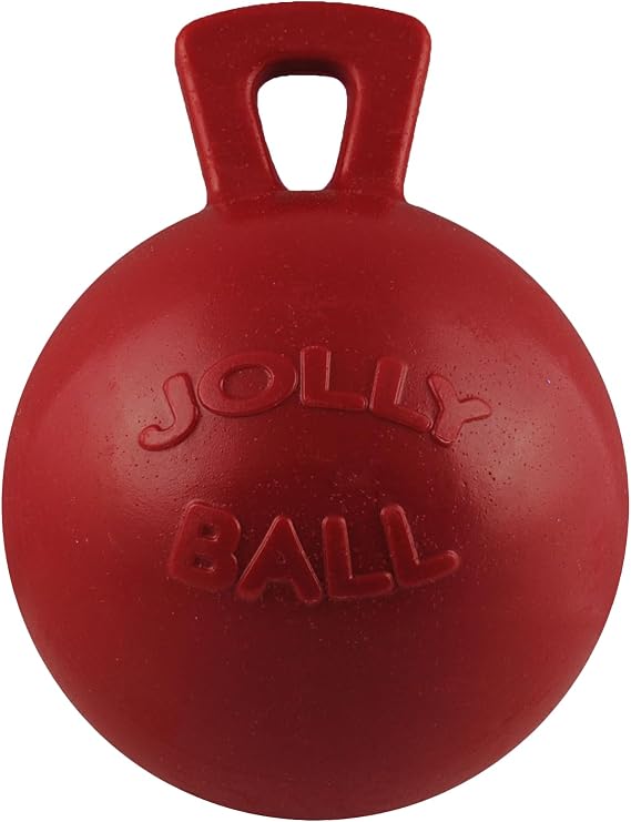 Jolly Pets Tug-n-Toss Dog Toy Ball with Handle, 10" XL, Red