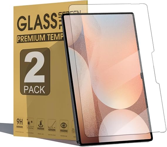 Junfire 2 Packs Anti Blue Light Screen Protector for Samsung Galaxy Tab S10 Ultra/S9 Ultra/S8 Ultra 14.6" Tempered Glass, 9H Hardness, S Pen Compatible, Scratch Resistant, Anti Glare