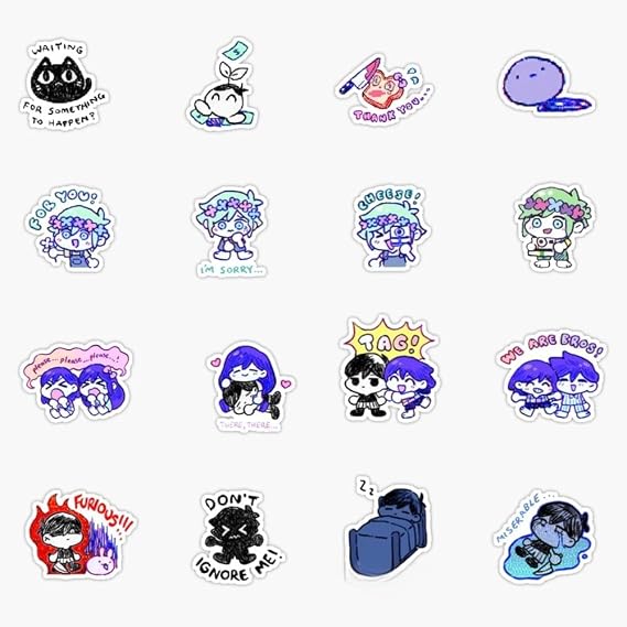 Omori Characters Pack Sticker Bumper Sticker Vinyl Decal 5"