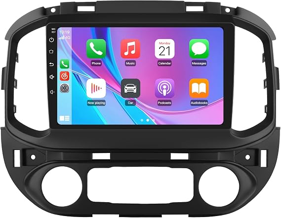 Junsun 5G WiFi Car Stereo for Chevrolet Colorado RG 2015-2019 GMC Canyon Base Mode(Low-end) with Wireless Carplay Android Auto Mirror Link,9 Touchscreen Support WiFi GPS Bluetooth SWC