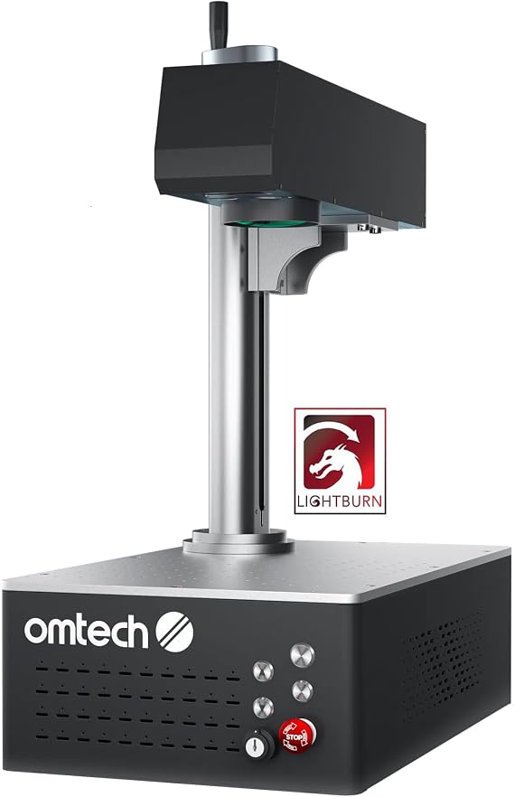 OMTech 50W Autofocus Fiber Laser Engraver +LightBurn 6"x6" Metal Marking