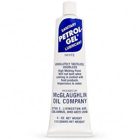 Petrol-Gel NSF H1 Food Safe Lubricant-White Grease for O-Rings & Valves 4oz