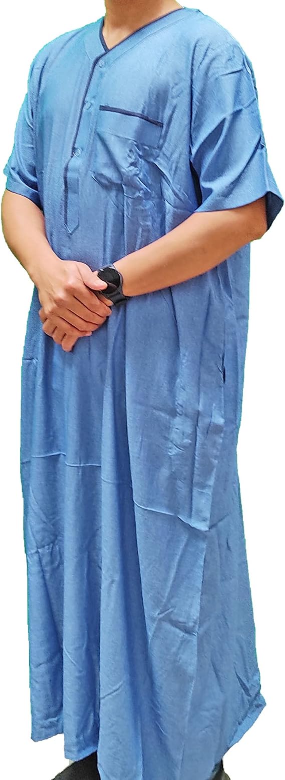 Desert Dress Moroccan Thobe 4 Colors Robe Fancy Dress Arab Mens Clothes Prayer