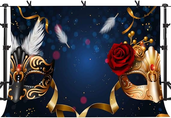 Masquerade Backdrop 10x7ft,Vinyl