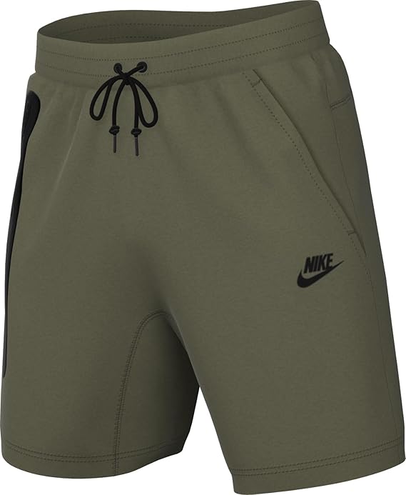 NIKE Sportswear Tech Fleece Men's Shorts FB8171-222 (Medium Olive/Black), Size L