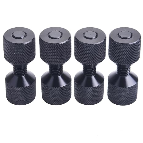 1-1/8" Two Hole Pins 6061 Aluminum Lightweight Construction 2 Hole Flange Alignment Pin with Anodized Oxide Black Finish 4Pcs