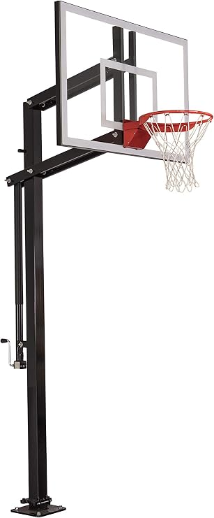 Goalsetter X454 Extreme Series Basketball System - 54-Inch Glass Backboard - 4" Pole - Collegiate Breakaway Rim