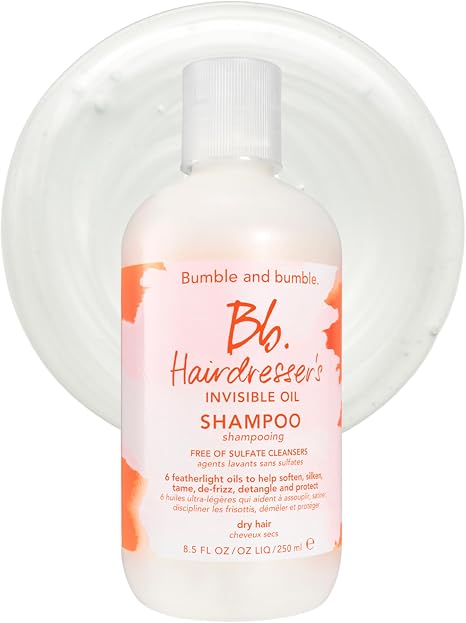 Bumble and bumble. Hairdresser's Invisible Oil Hydrating Shampoo | Hydrating, Anti Frizz, Softening, Color Safe | Curly, Wavy, Straight | With Argan Oil, Coconut Oil + Grapeseed Oil