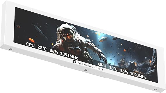 Thermalright Trofeo Vision LCD AIO ekran 9,2 inç PC monitörü, gerçek zamanlı donanım izleme için USB Type-C ekran, oyun bilgisayar kasası/CPU soğutucu için önceden ayarlanmış temalar (TrofeoVision