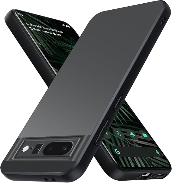 Phoona Matte Case for Google Pixel 6 Pro with Camera Lens Full Cover Protection, Slim Shockproof Frosted Translucent Back Phone Cover for Google Pixel 6 Pro, Black